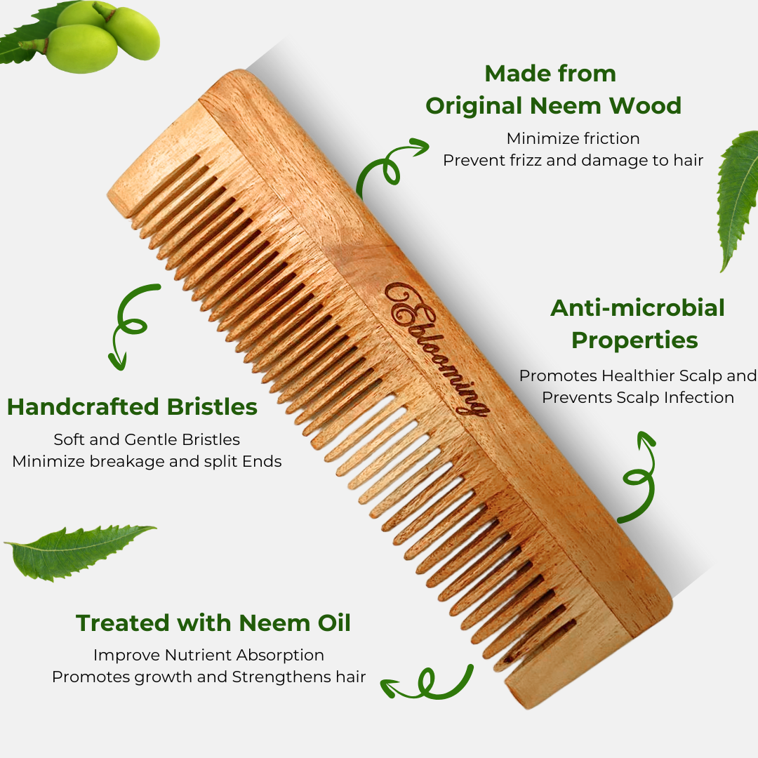 Eblooming Neem Wooden Comb