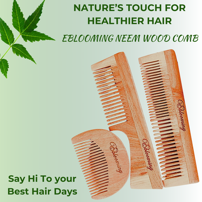 Eblooming Neem Wooden Comb