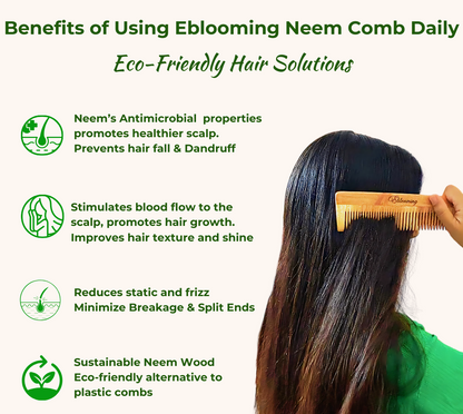 Eblooming Neem Wooden Comb