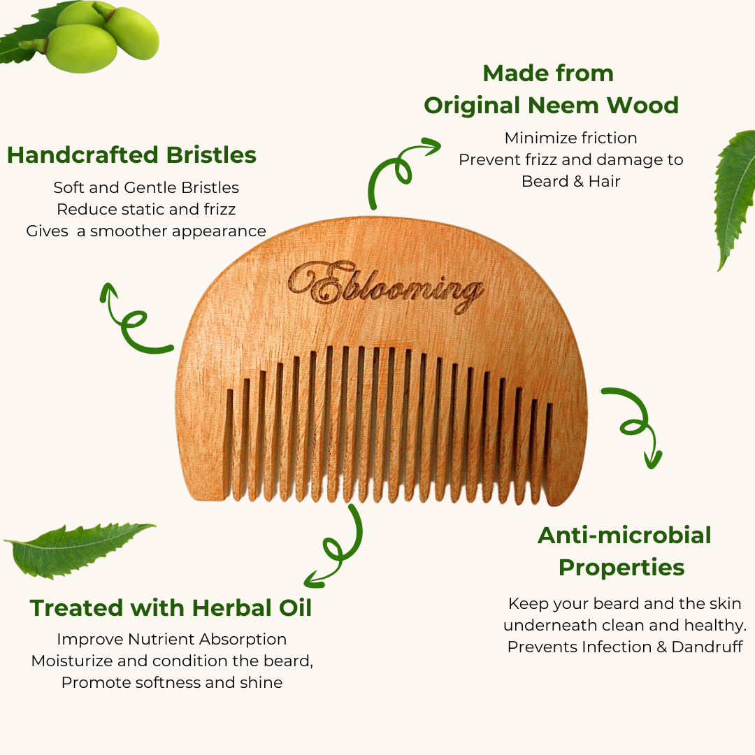Eblooming Neem Wooden Comb