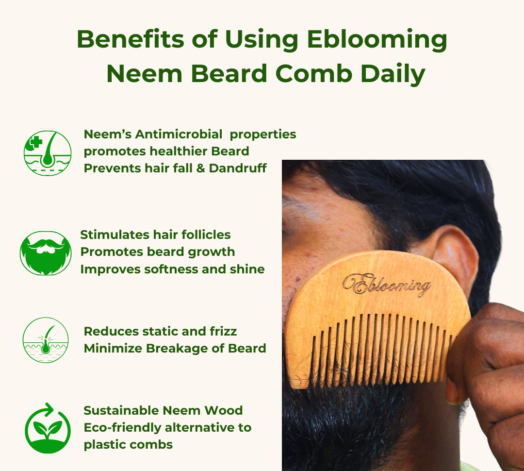 Eblooming Neem Wooden Comb