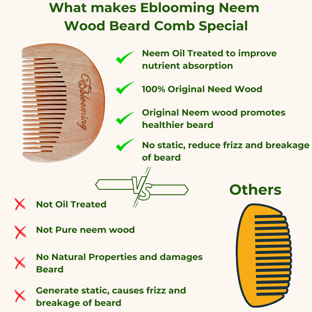 Eblooming Neem Wooden Comb
