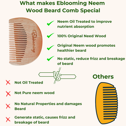 Eblooming Neem Wooden Comb