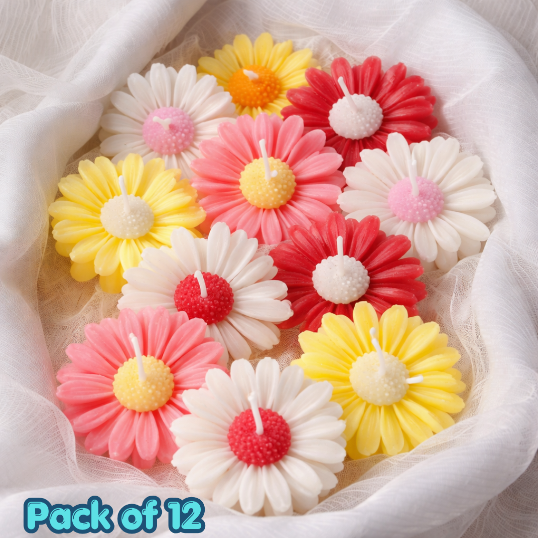 Daisy Flower Scented Floating Candles for Water Bowl