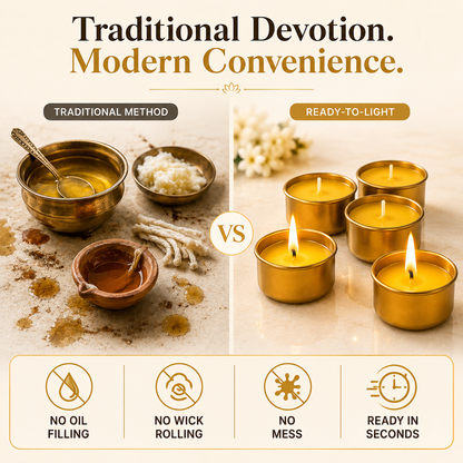 Premium Golden Ghee Diyas