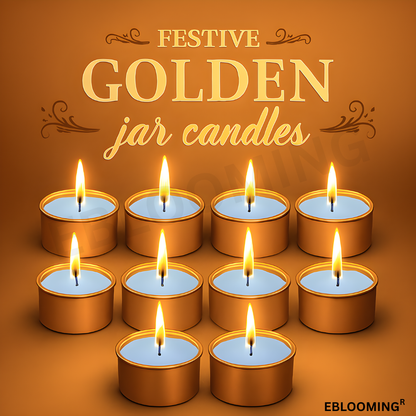 Golden Jar Tealight Candles