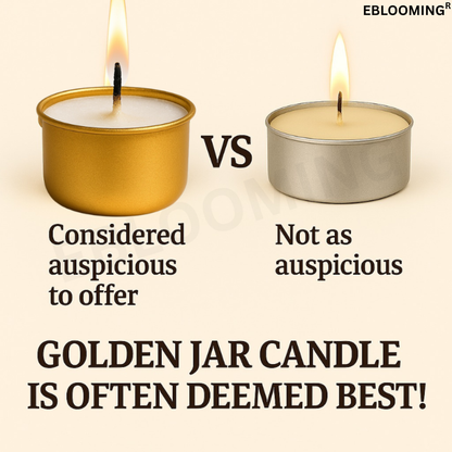 Golden Jar Tealight Candles