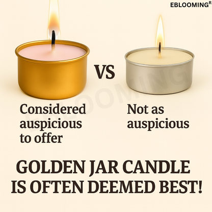 Golden Jar Tealight Candles