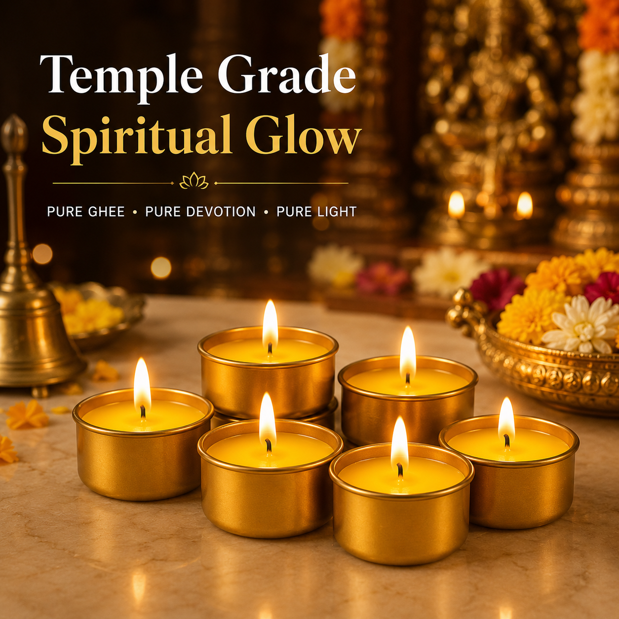 Premium Golden Ghee Diyas