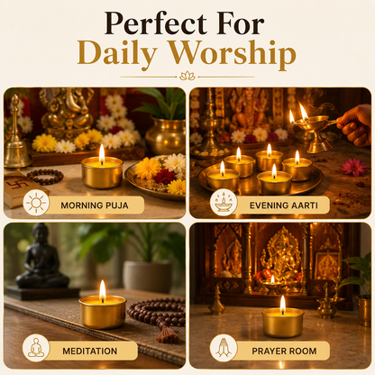 Premium Golden Ghee Diyas