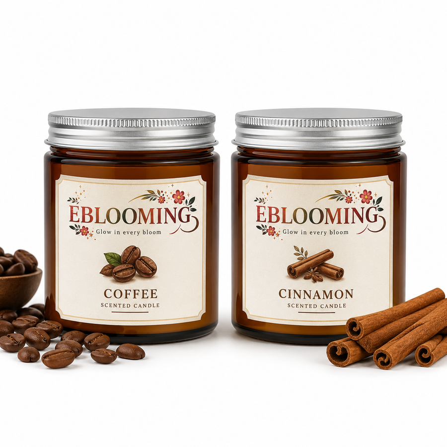 Coffee & Cinnamon Scented Candles Pack of 2