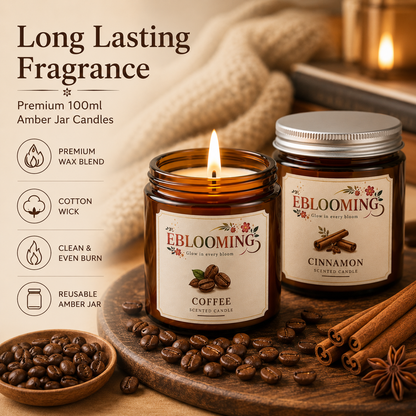 Coffee & Cinnamon Scented Candles Pack of 2