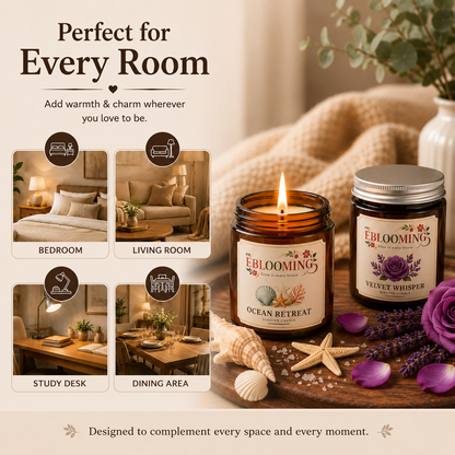 Ocean Retreat & Velvet Whisper Scented Candles Pack of 2