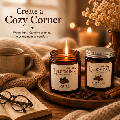 Coffee & Cinnamon Scented Candles Pack of 2