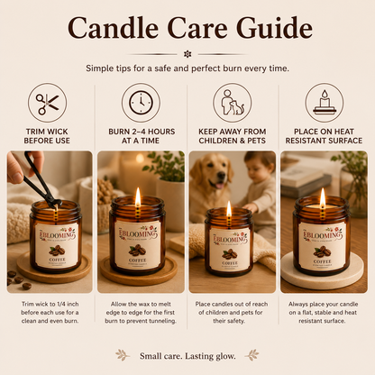 Coffee & Cinnamon Scented Candles Pack of 2