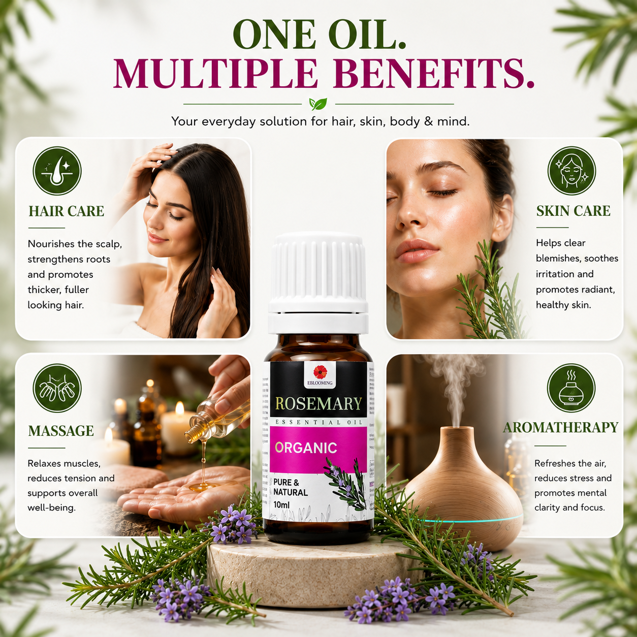 Clinically Tested Rosemary Essential Oil