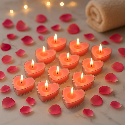 Premium Heart Shaped Tea Light Candles
