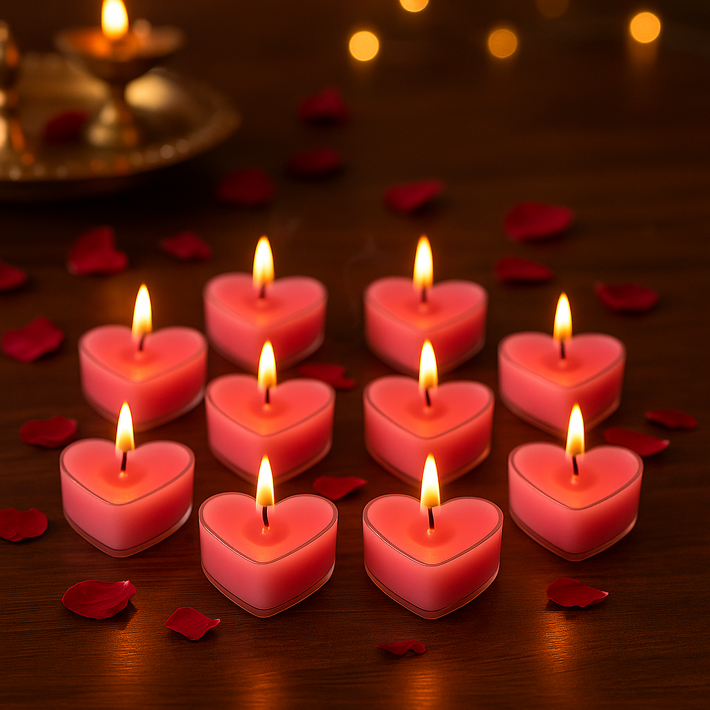 Premium Heart Shaped Tea Light Candles