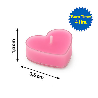 Premium Heart Shaped Tea Light Candles