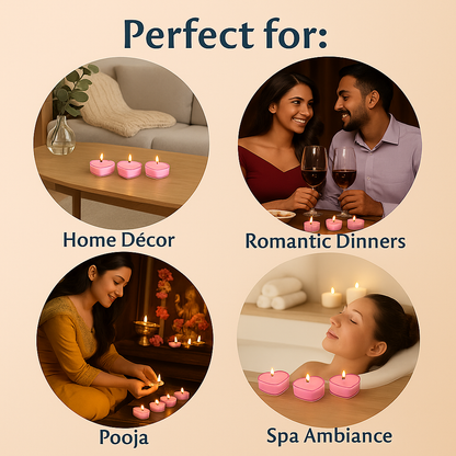 Premium Heart Shaped Tea Light Candles
