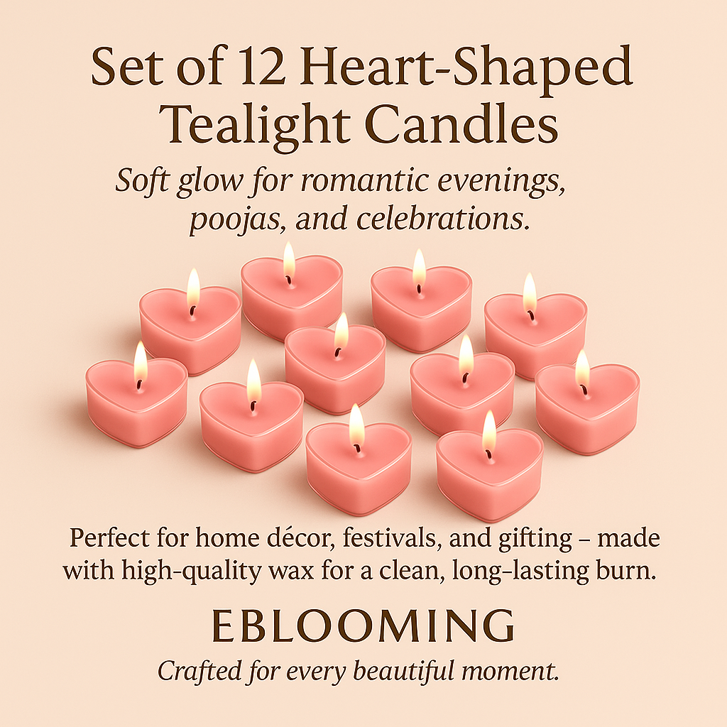 Premium Heart Shaped Tea Light Candles