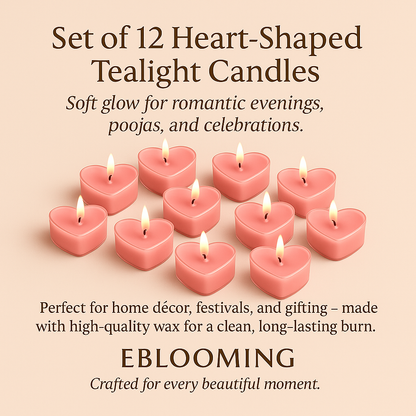 Premium Heart Shaped Tea Light Candles