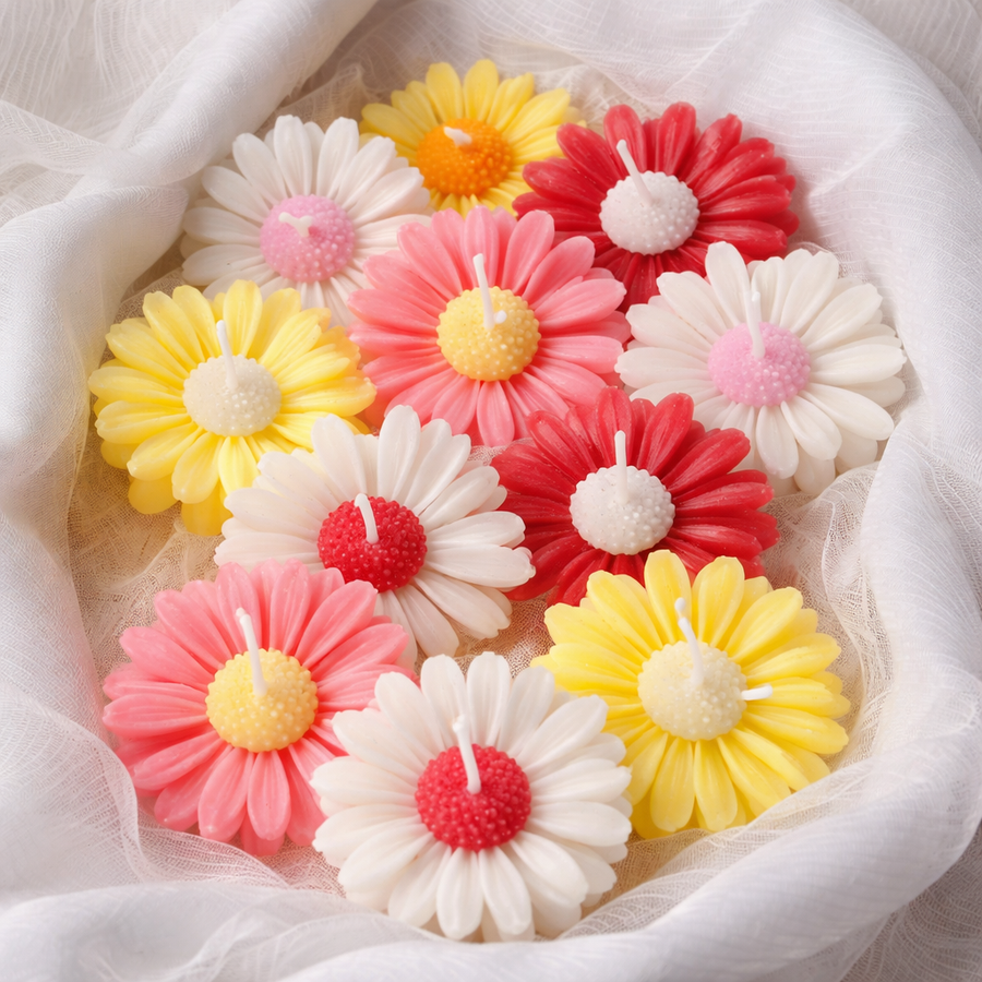Daisy Flower Scented Floating Candles for Water Bowl