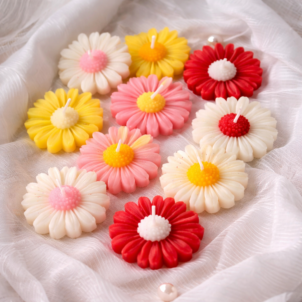 Daisy Flower Scented Floating Candles for Water Bowl