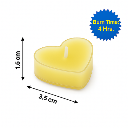 Premium Heart Shaped Tea Light Candles