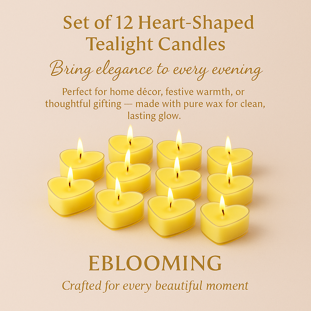 Premium Heart Shaped Tea Light Candles