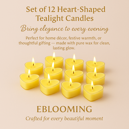 Premium Heart Shaped Tea Light Candles