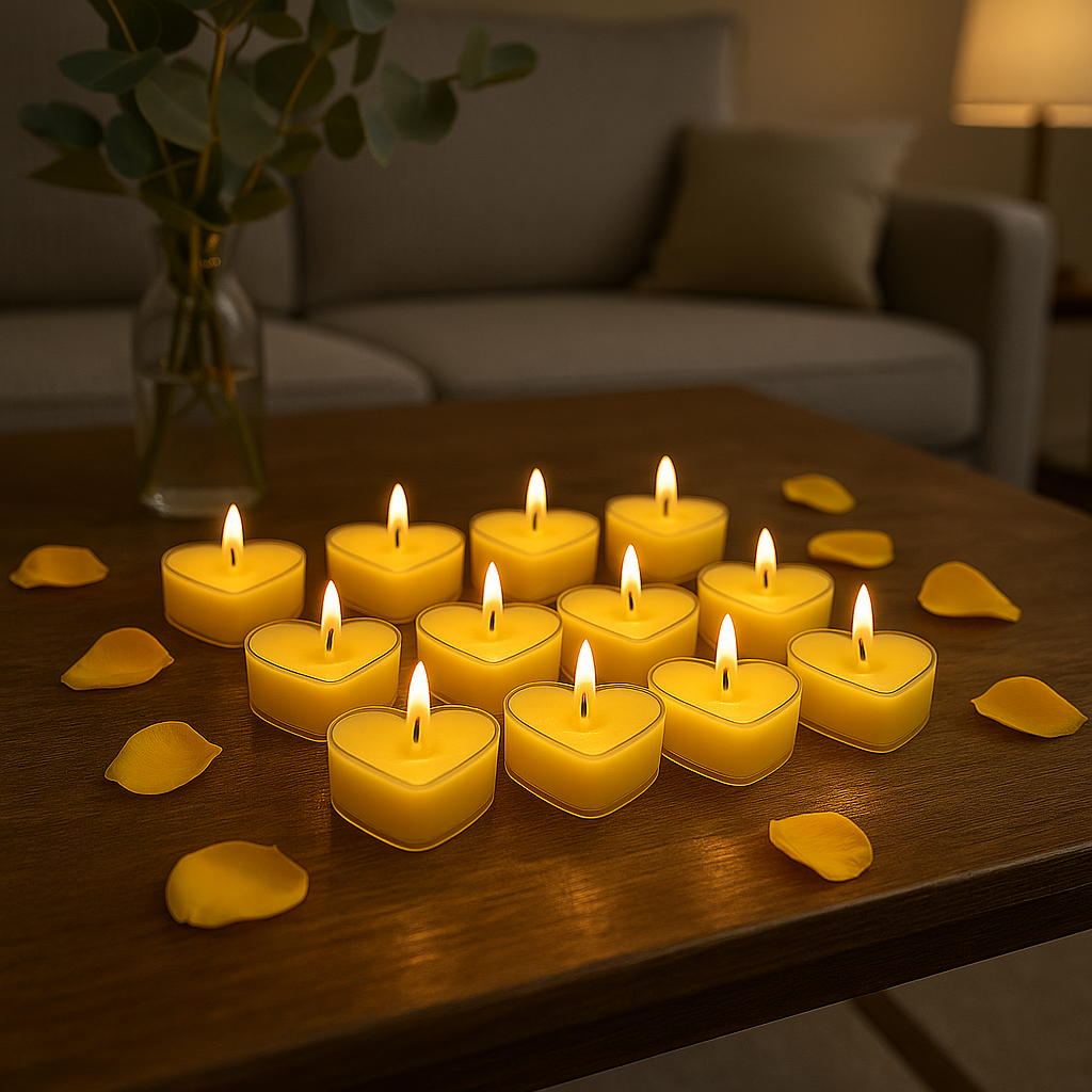 Premium Heart Shaped Tea Light Candles