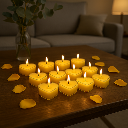 Premium Heart Shaped Tea Light Candles