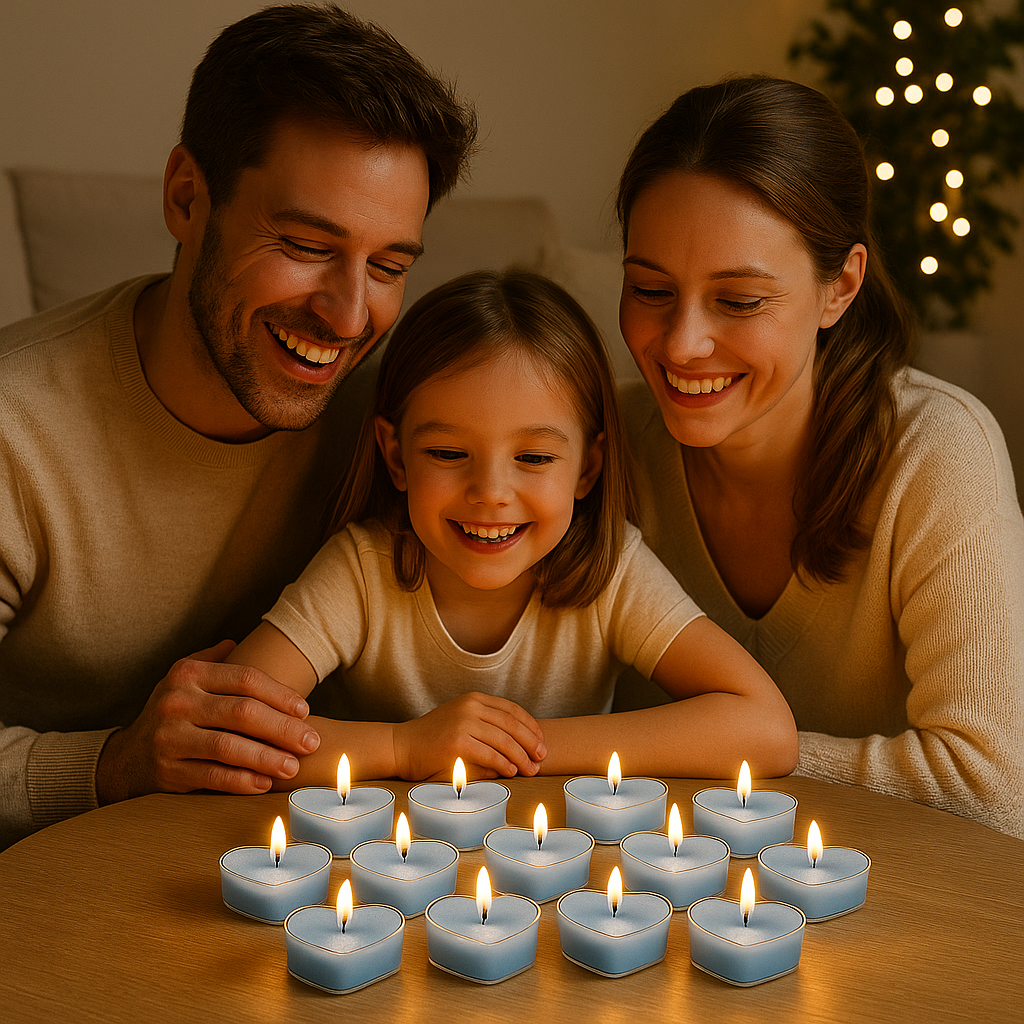 Premium Heart Shaped Tea Light Candles