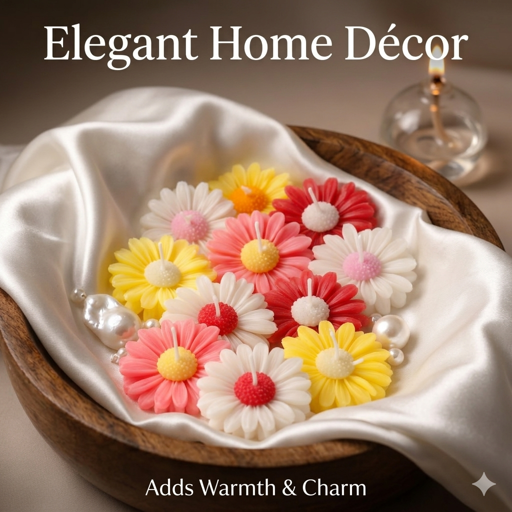 Daisy Flower Scented Floating Candles for Water Bowl