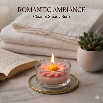 Daisy Flower Scented Floating Candles for Water Bowl