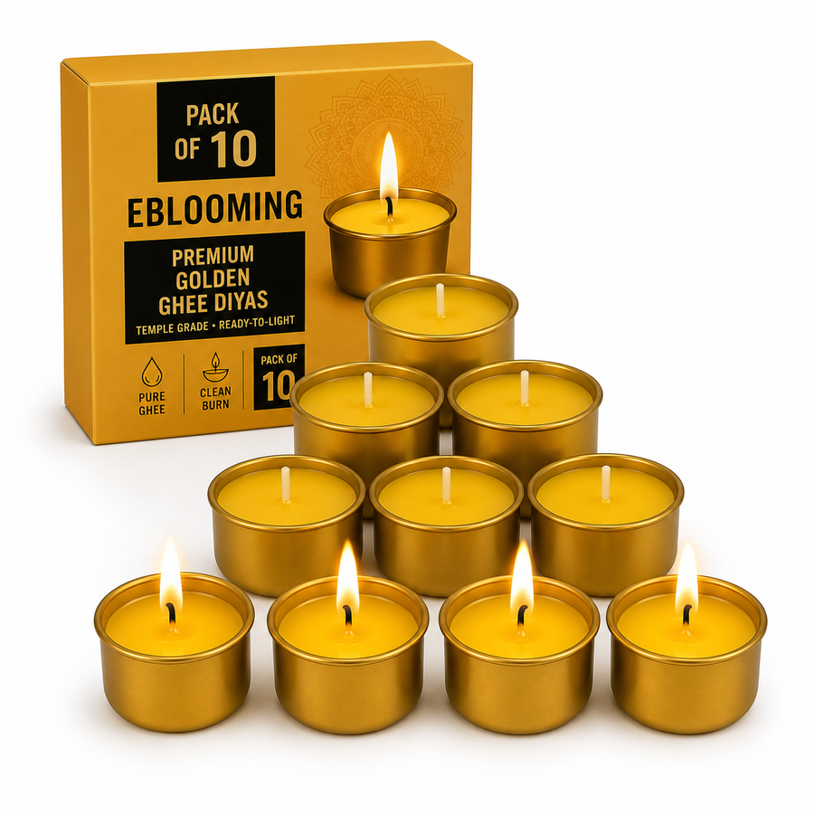 Premium Golden Ghee Diyas