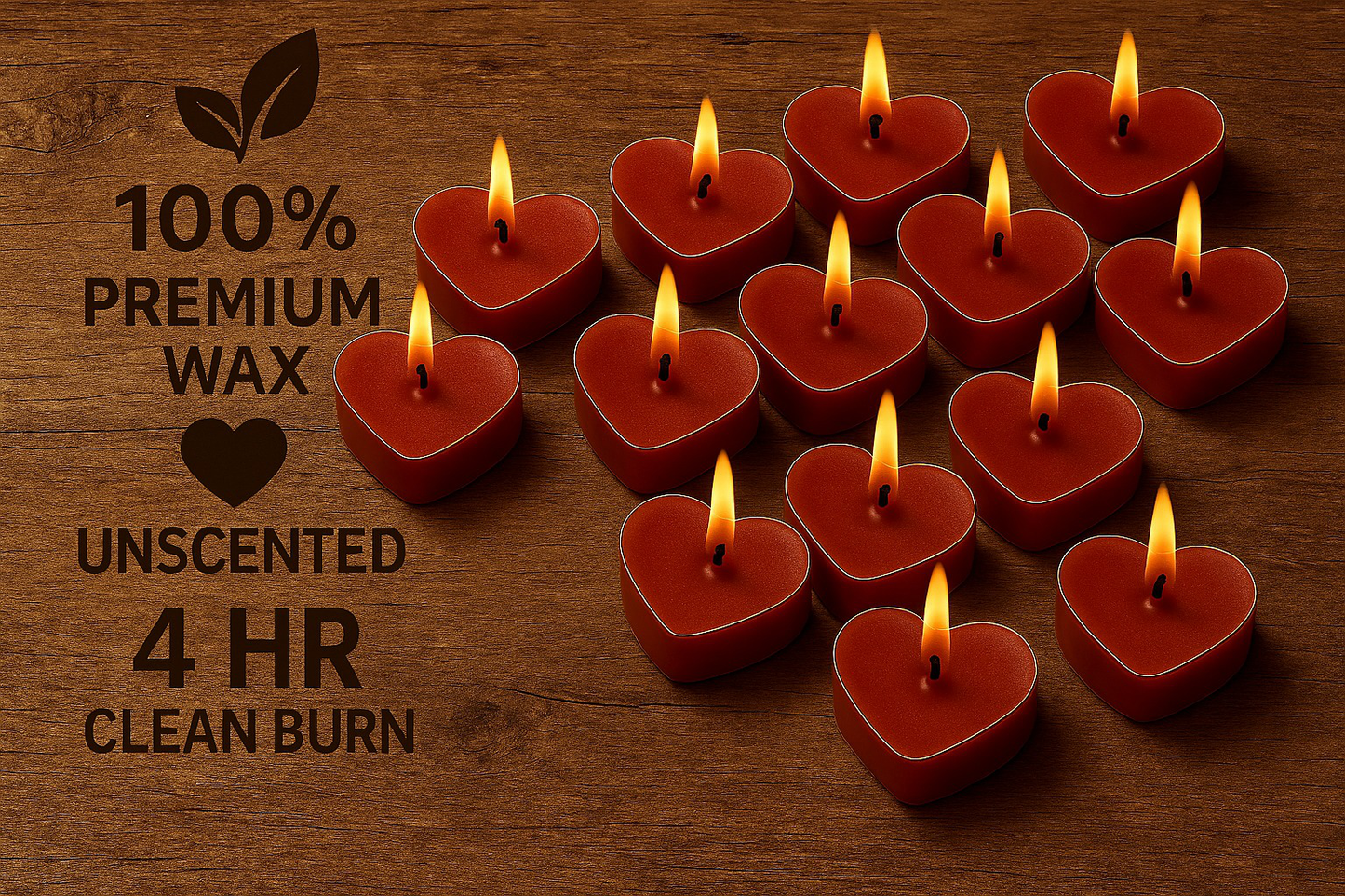 Heart Shaped Tea Light Candles