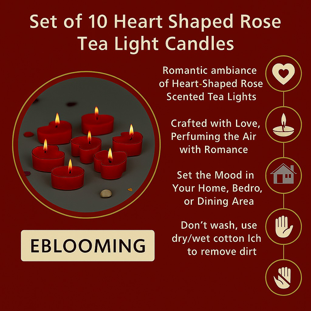 Heart Shaped Tea Light Candles
