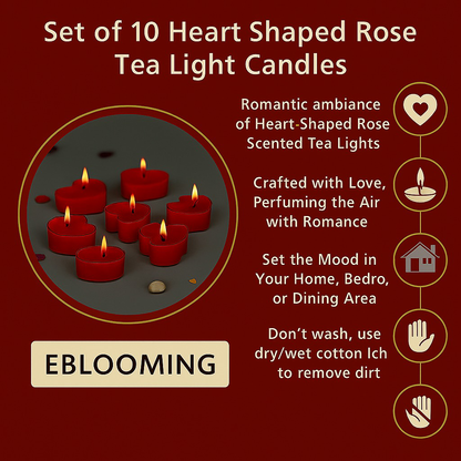 Heart Shaped Tea Light Candles